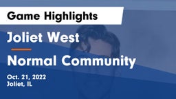 Joliet West  vs Normal Community  Game Highlights - Oct. 21, 2022