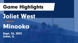 Joliet West  vs Minooka  Game Highlights - Sept. 26, 2023