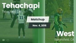 Matchup: Tehachapi vs. West  2016