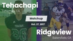 Matchup: Tehachapi vs. Ridgeview  2017