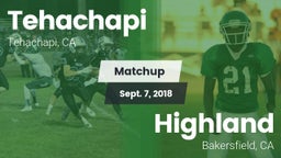 Matchup: Tehachapi vs. Highland  2018