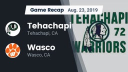Recap: Tehachapi  vs. Wasco  2019