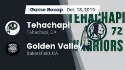 Recap: Tehachapi  vs. Golden Valley  2019