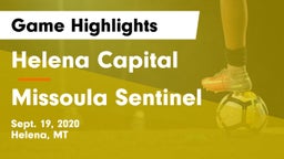 Helena Capital  vs Missoula Sentinel  Game Highlights - Sept. 19, 2020