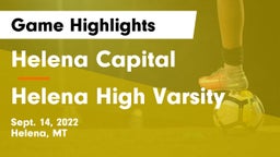 Helena Capital  vs Helena High Varsity  Game Highlights - Sept. 14, 2022