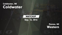 Matchup: Coldwater vs. Western  2016