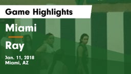 Miami  vs Ray Game Highlights - Jan. 11, 2018