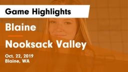 Blaine  vs Nooksack Valley Game Highlights - Oct. 22, 2019