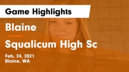 Blaine  vs Squalicum High Sc Game Highlights - Feb. 24, 2021
