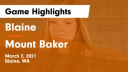 Blaine  vs Mount Baker  Game Highlights - March 2, 2021