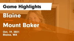 Blaine  vs Mount Baker  Game Highlights - Oct. 19, 2021