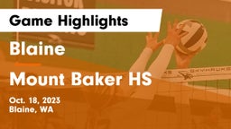 Blaine  vs Mount Baker HS Game Highlights - Oct. 18, 2023