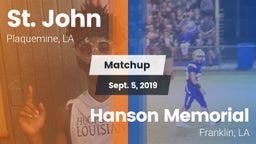 Matchup: St. John vs. Hanson Memorial  2019