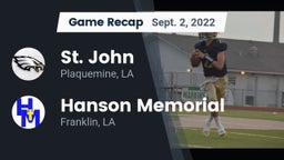 Recap: St. John  vs. Hanson Memorial  2022