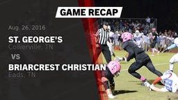 Recap: St. George's  vs. Briarcrest Christian  2016
