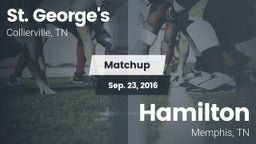 Matchup: St. George's High vs. Hamilton  2016