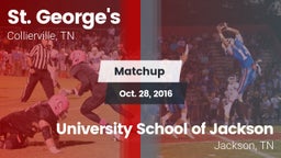 Matchup: St. George's High vs. University School of Jackson 2016