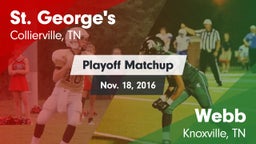 Matchup: St. George's High vs. Webb  2016