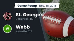 Recap: St. George's  vs. Webb  2016