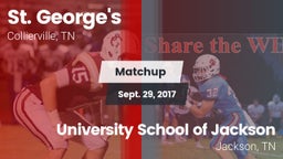 Matchup: St. George's High vs. University School of Jackson 2017