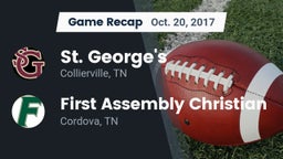 Recap: St. George's  vs. First Assembly Christian  2017