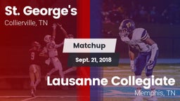 Matchup: St. George's High vs. Lausanne Collegiate  2018