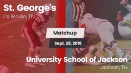 Matchup: St. George's High vs. University School of Jackson 2018