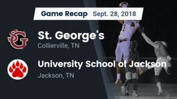 Recap: St. George's  vs. University School of Jackson 2018