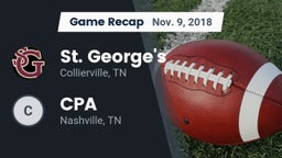 Recap: St. George's  vs. CPA 2018