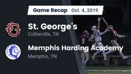 Recap: St. George's  vs. Memphis Harding Academy 2019