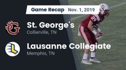 Recap: St. George's  vs. Lausanne Collegiate  2019