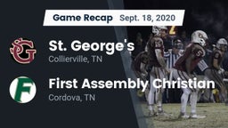 Recap: St. George's  vs. First Assembly Christian  2020