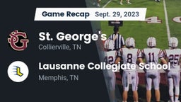 Recap: St. George's  vs. Lausanne Collegiate School 2023