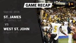 Recap: St. James  vs. West St. John  2016