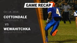 Recap: Cottondale  vs. Wewahitchka  2016