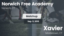 Matchup: Norwich Free Academy vs. Xavier  2016