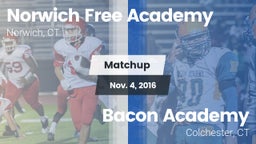 Matchup: Norwich Free Academy vs. Bacon Academy  2016