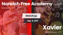 Matchup: Norwich Free Academy vs. Xavier  2017
