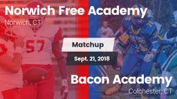 Matchup: Norwich Free Academy vs. Bacon Academy  2018