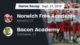 Recap: Norwich Free Academy vs. Bacon Academy  2018