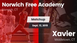 Matchup: Norwich Free Academy vs. Xavier  2019