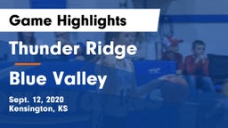 Thunder Ridge  vs Blue Valley Game Highlights - Sept. 12, 2020