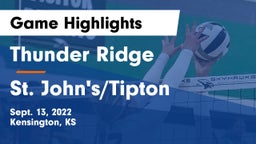 Thunder Ridge  vs St. John's/Tipton Game Highlights - Sept. 13, 2022