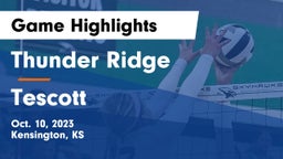 Thunder Ridge  vs Tescott Game Highlights - Oct. 10, 2023