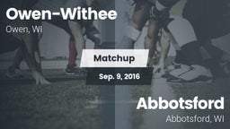 Matchup: Owen-Withee vs. Abbotsford  2016