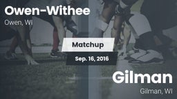 Matchup: Owen-Withee vs. Gilman  2016
