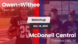 Matchup: Owen-Withee vs. McDonell Central  2016