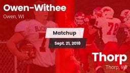 Matchup: Owen-Withee vs. Thorp  2018