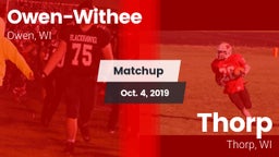 Matchup: Owen-Withee vs. Thorp  2019