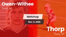 Matchup: Owen-Withee vs. Thorp  2020